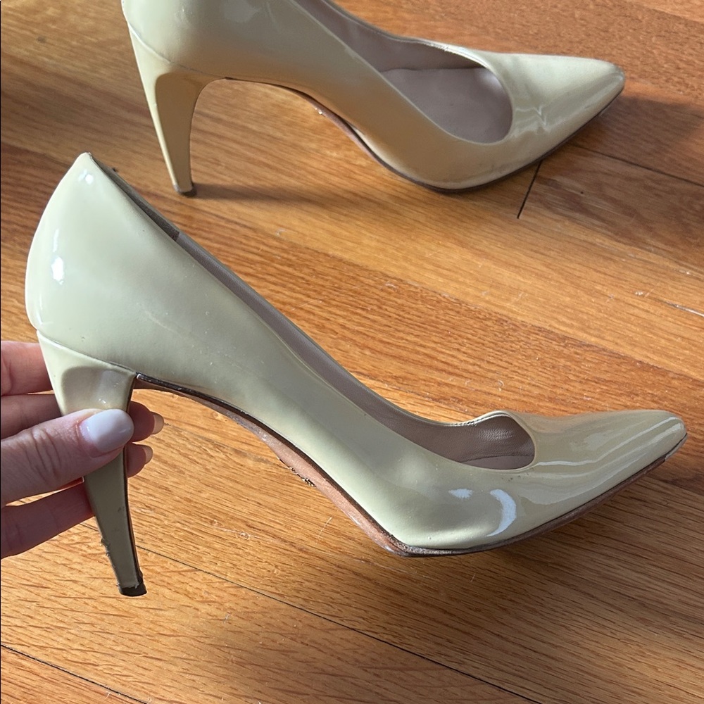 Prada Glossy Cream Heels